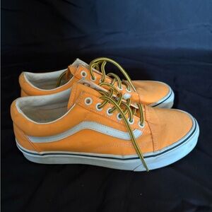 Vans Men's Orange and White Sneakers